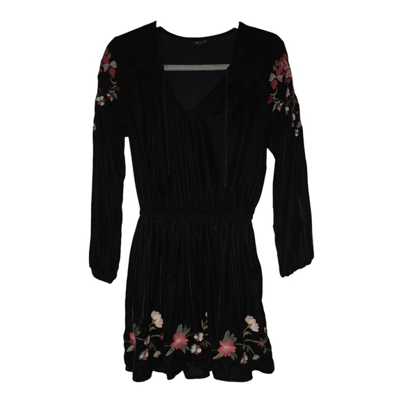 a.n.a Dresses & Skirts - a.n.a Black Dress with Pink Floral Details